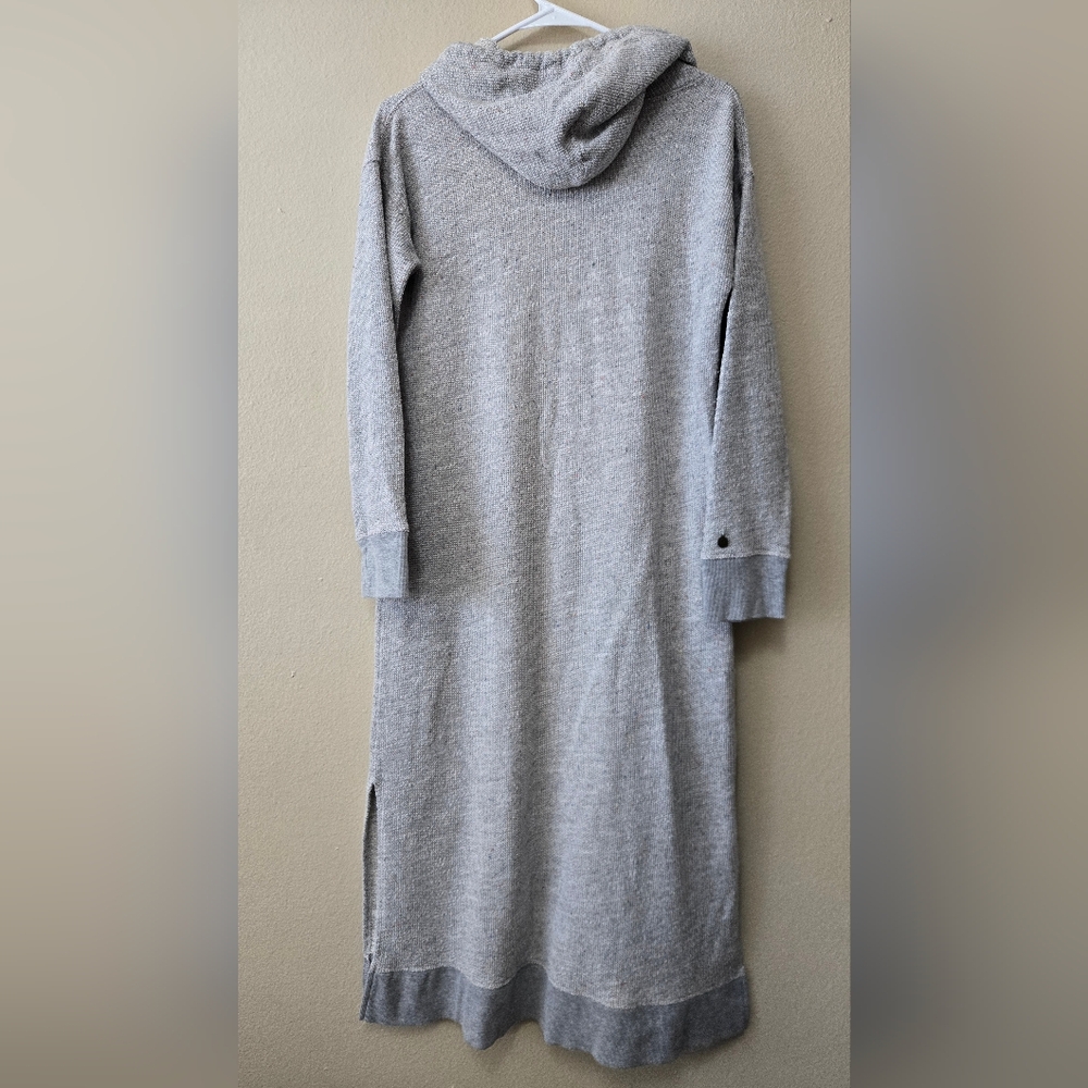 SOFT SURROUNDINGS Lazy Day Lounge Dress Size SP Hooded Soft Gray Marl‎ Pocket - Picture 2 of 15